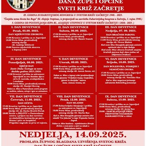 Devetnica i proslava župnog blagdana u Sv. Križu Začretju